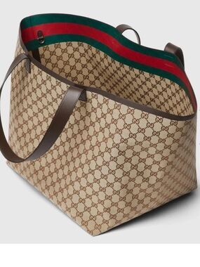 Gucci Monogram Large Totissima Shopping Tote Beige Ebony